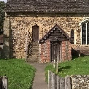 We parked by this church in Shere, very intrigued by the steps.  Why are they there?  Where do they go?  Is there a secret room in the church that you can't get to from inside?